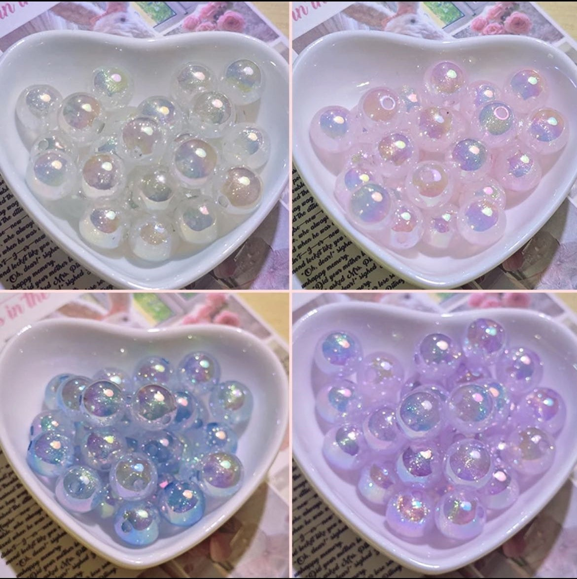 【B051】 七星ファンタジーカラーナイトグロービーズ DIY-16mm