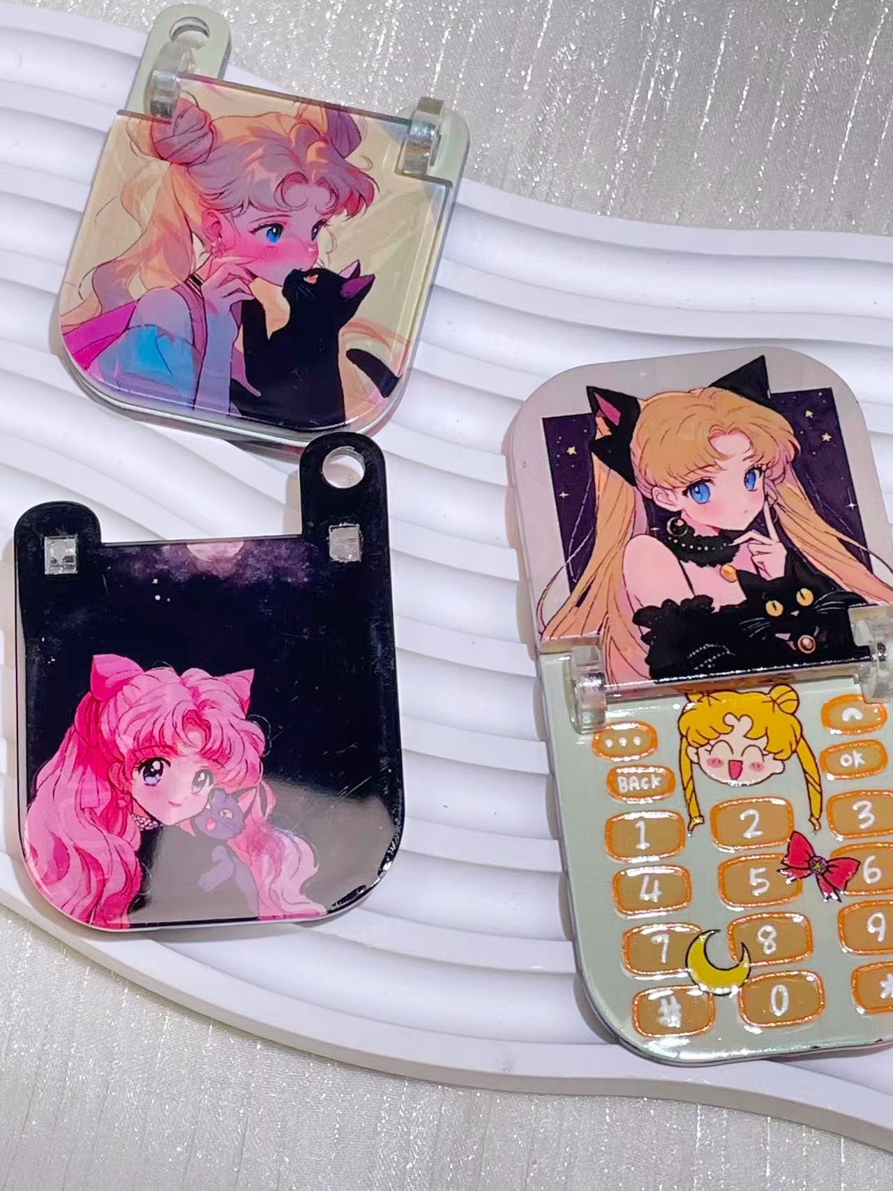 【D001】スマートフォン風パーツ|かわいいサイズ|ハンドメイドにぴったり