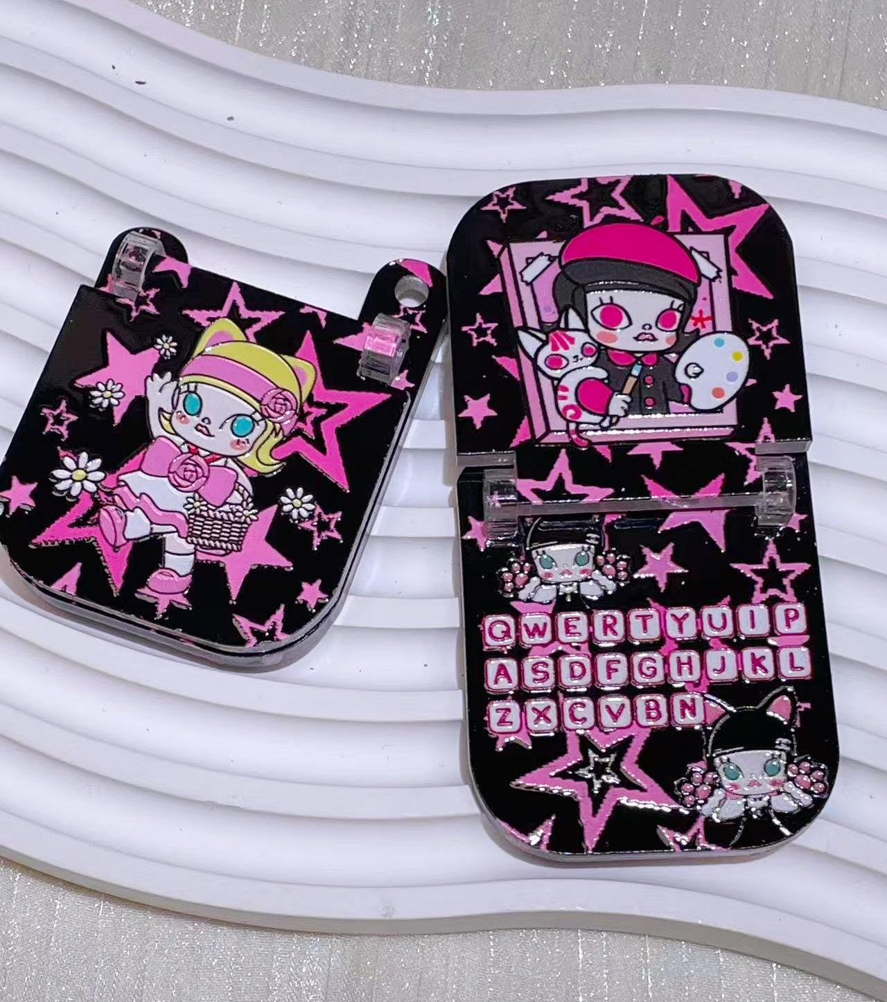 【D001】スマートフォン風パーツ｜かわいいサイズ｜ハンドメイドにぴったり